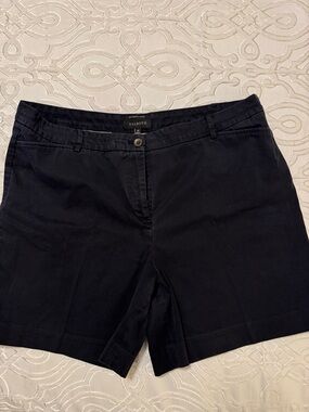 Talbots Black Cotton 7 inch Shorts